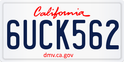 CA license plate 6UCK562