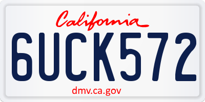 CA license plate 6UCK572