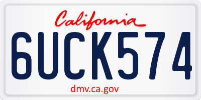 CA license plate 6UCK574