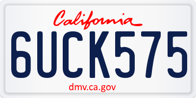 CA license plate 6UCK575