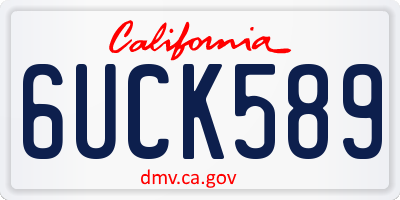CA license plate 6UCK589