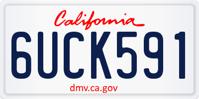 CA license plate 6UCK591