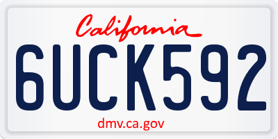CA license plate 6UCK592