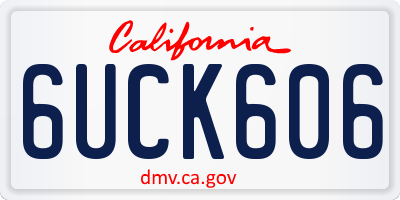 CA license plate 6UCK606