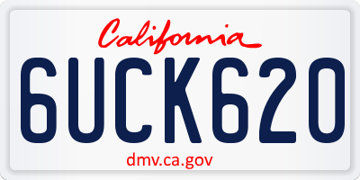 CA license plate 6UCK620