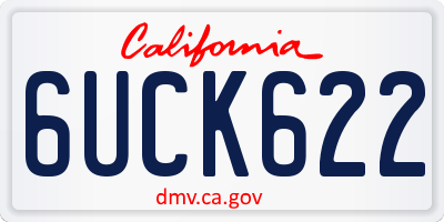 CA license plate 6UCK622