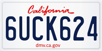 CA license plate 6UCK624