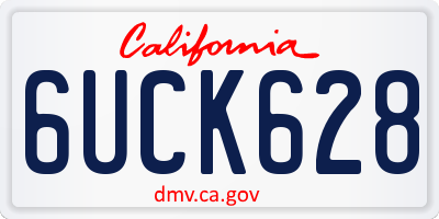 CA license plate 6UCK628
