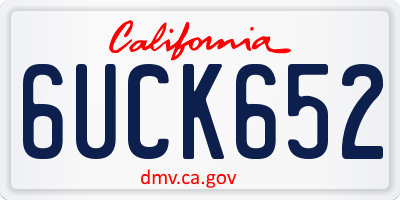 CA license plate 6UCK652