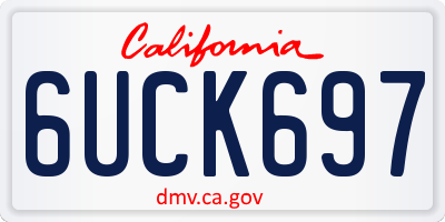CA license plate 6UCK697