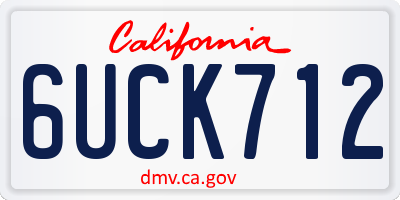 CA license plate 6UCK712