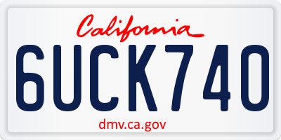 CA license plate 6UCK740