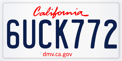 CA license plate 6UCK772