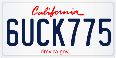 CA license plate 6UCK775