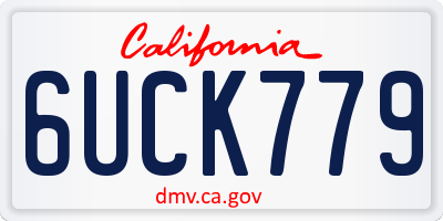 CA license plate 6UCK779