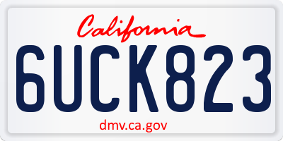 CA license plate 6UCK823