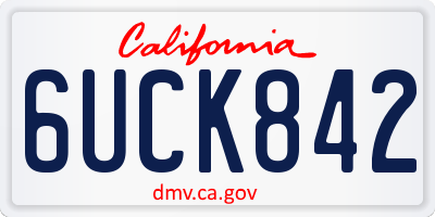 CA license plate 6UCK842