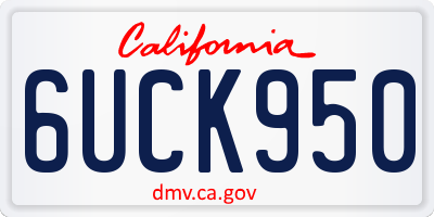 CA license plate 6UCK950