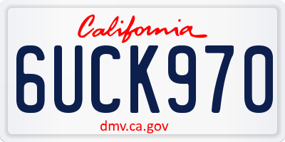 CA license plate 6UCK970