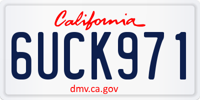 CA license plate 6UCK971