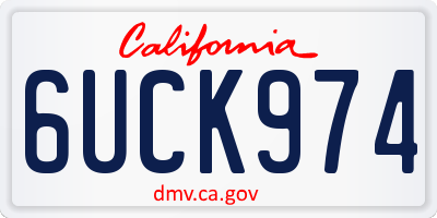CA license plate 6UCK974