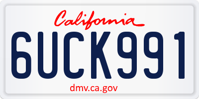 CA license plate 6UCK991