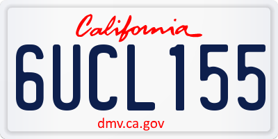CA license plate 6UCL155