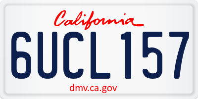 CA license plate 6UCL157