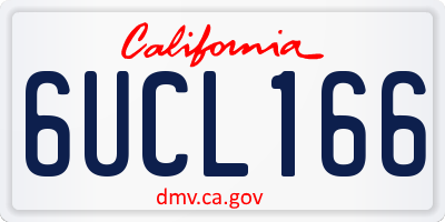 CA license plate 6UCL166