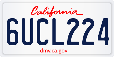 CA license plate 6UCL224