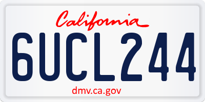 CA license plate 6UCL244