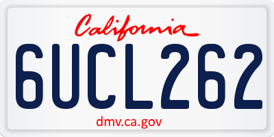 CA license plate 6UCL262