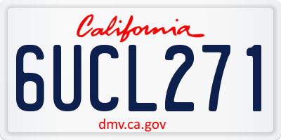 CA license plate 6UCL271
