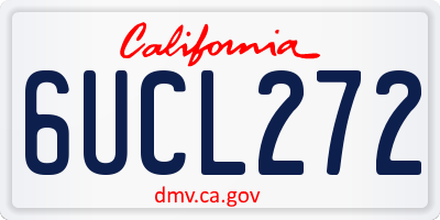 CA license plate 6UCL272