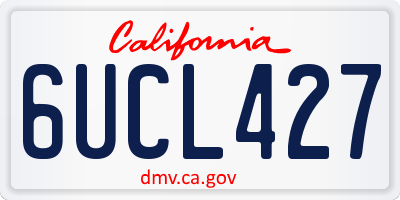 CA license plate 6UCL427