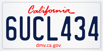 CA license plate 6UCL434