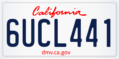 CA license plate 6UCL441