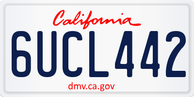 CA license plate 6UCL442