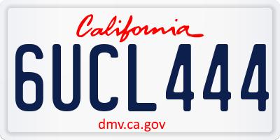 CA license plate 6UCL444