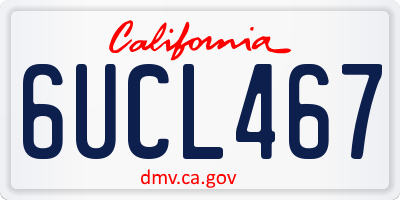 CA license plate 6UCL467