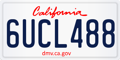 CA license plate 6UCL488