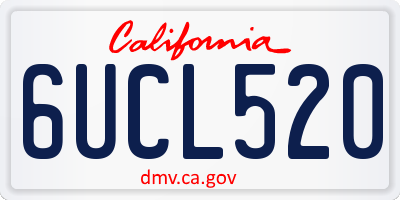 CA license plate 6UCL520