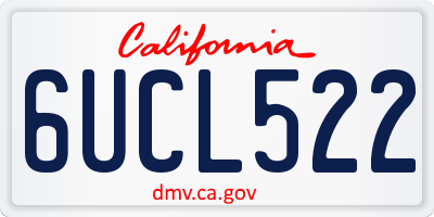 CA license plate 6UCL522