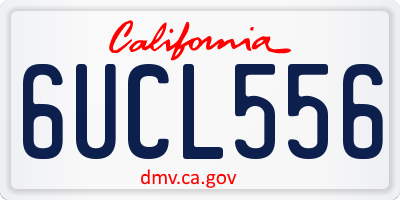 CA license plate 6UCL556