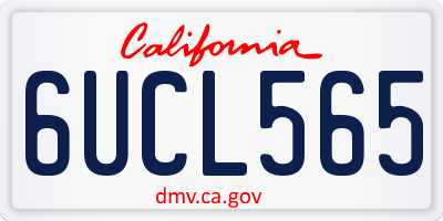 CA license plate 6UCL565