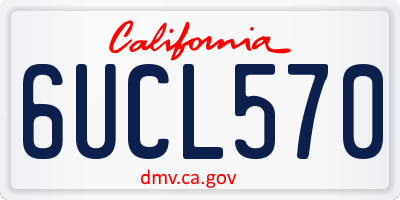 CA license plate 6UCL570