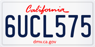 CA license plate 6UCL575