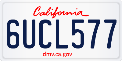 CA license plate 6UCL577