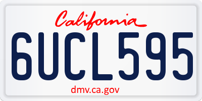 CA license plate 6UCL595