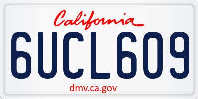 CA license plate 6UCL609